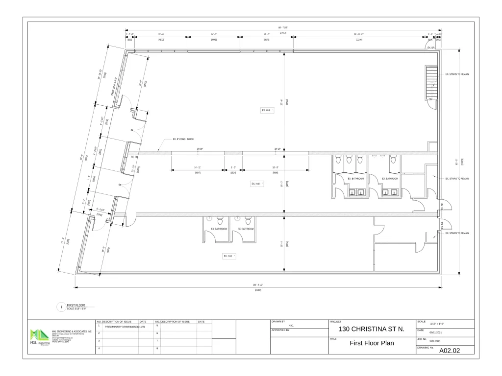 Floor Plan Drawing for building at 130 Christina St Sarna